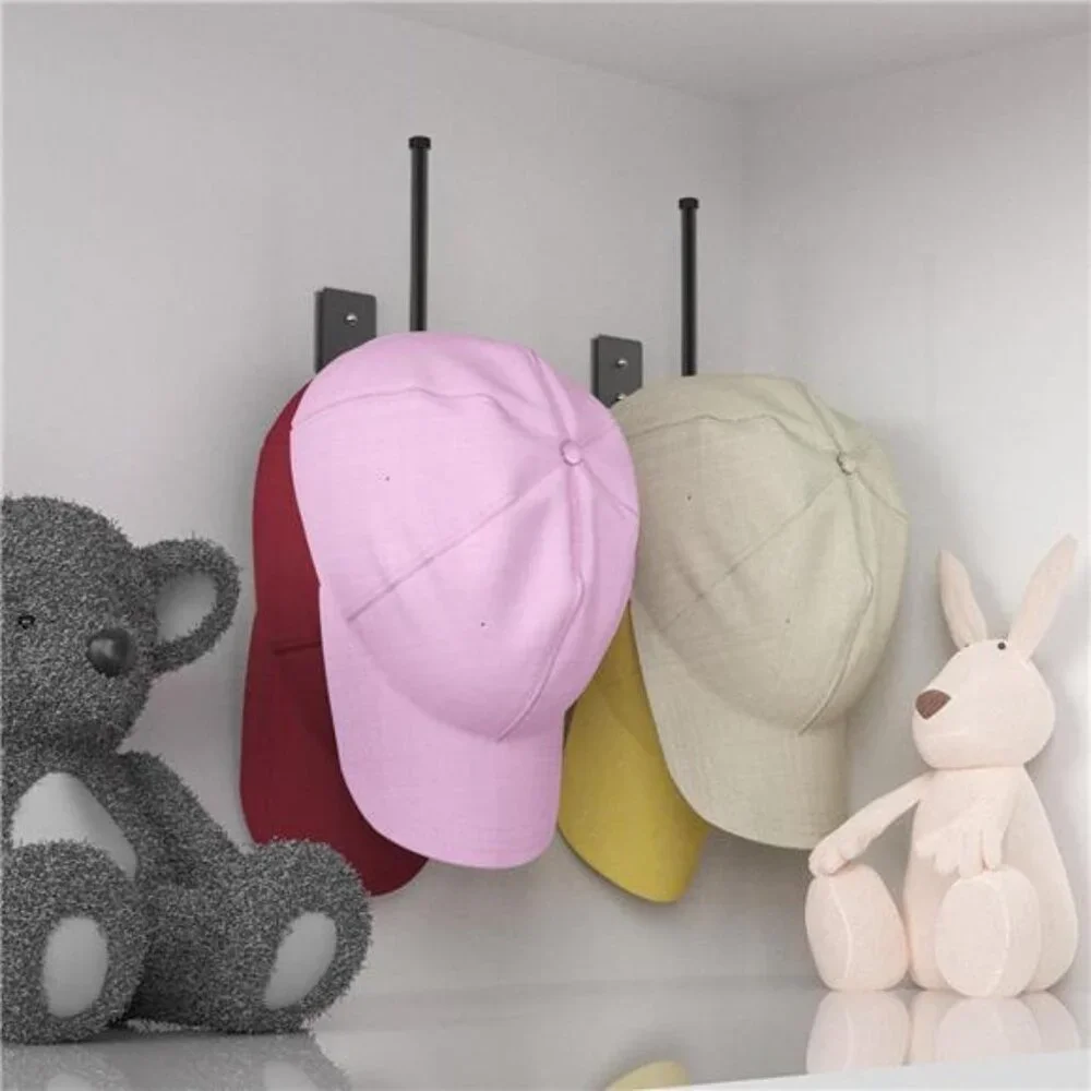 Hat Racks for Baseball Caps Stainless Steel Hat Organizer Storage For Door 2 PK